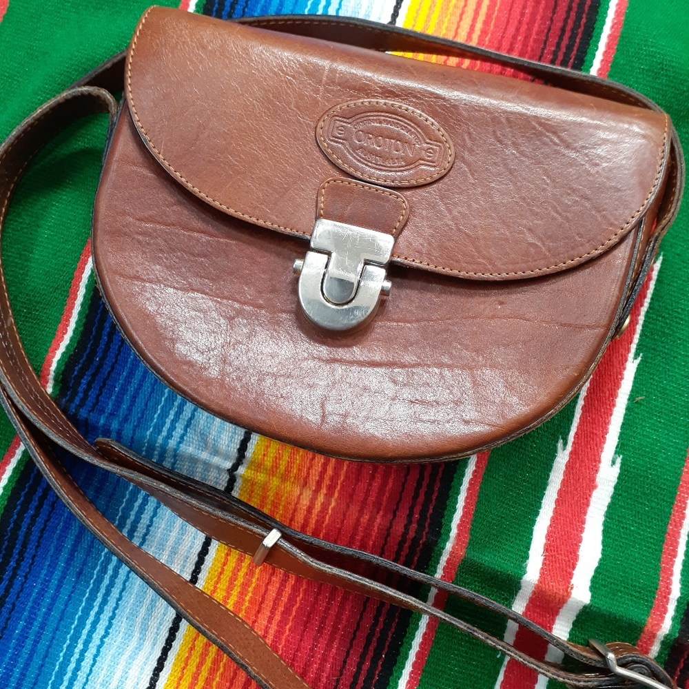 Orton vintage leather crossbody purse